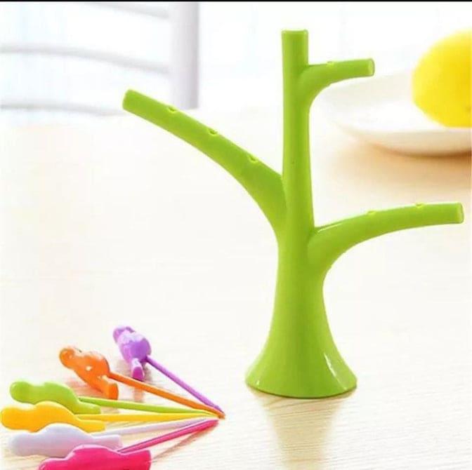 Tree Bird Fruit Picks, Tableware Multiple Use Snack Cake Dessert Toothpicks, Cute Cartoon Fruit Toothpicks For Kids Tree Bird Fruit Picks, Tableware Multiple Use Snack Cake Dessert Toothpicks, Cute Cartoon Fruit Toothpicks For Kids